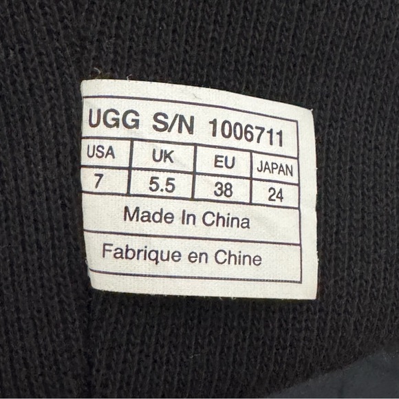 UGG Australia CAMAYA Women's Black/Gold Suede Knit Sequin BOOTS 1006711 Size 7 - Picture 9 of 16